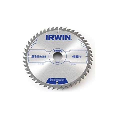 IRWIN IRW1897209 216 X 30 MM 48-TEETH LAME DE SCIE CIRCULAIRE AVEC DENTS