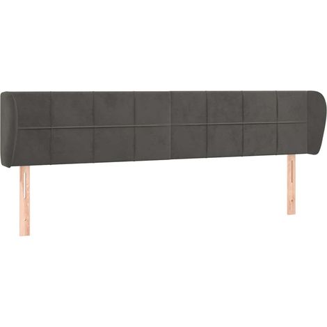 Maison Exclusive - Kopfteil mit Ohren Dunkelgrau 183x23x78/88 cm (1/5)