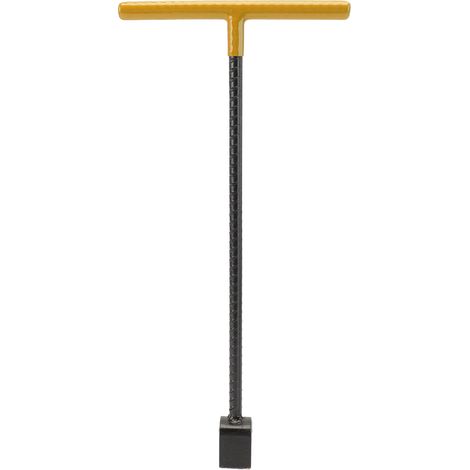 Clé à molette multifonction en acier pour compteur d'eau, poignée en T et outil utilitaire à 4 voies pour robinets et vannes (jaune) (1/5)