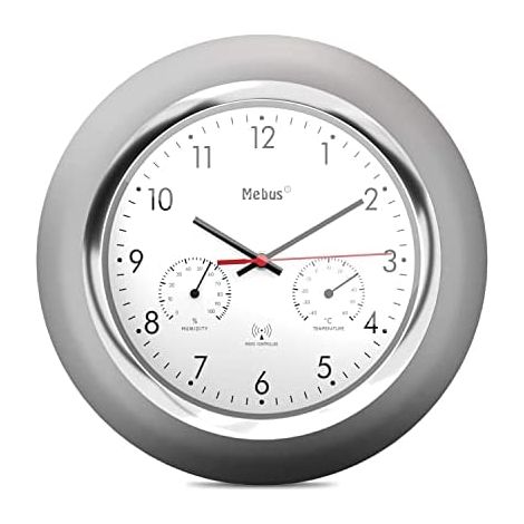 Mebus 19454 Orologio da Parete Radiocontrollata con Termometro e Igrometro (1/5)
