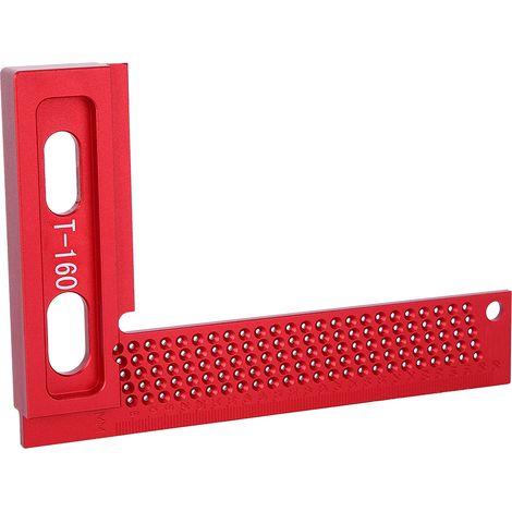 Règle de traçage pour menuisier, accessoire de travail du bois, en alliage d'aluminium résistant à la rouille. (1/5)