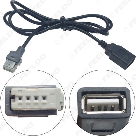 Compatible avec les câbles USB d'origine pour Peugeot 307/408/Besturn B50/RD9/Citroën C2/C5 Sega.