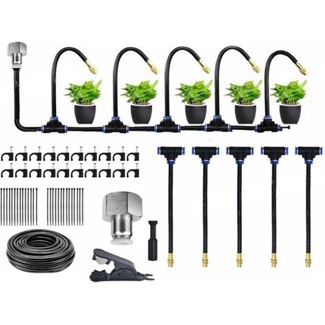 Système d'arrosage automatique incurvé à 360° pour plantes d'extérieur, design économe en eau, kit d'irrigation par buée, pour jardin, cour, pelouse, serre