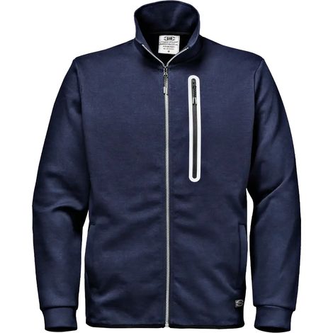SIR SAFETY SYSTEM BIG POCKET Sweat-shirt de travail à poche zippée bleu foncé Taille L