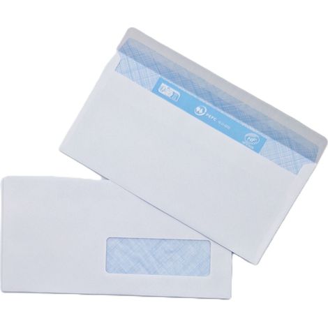 lot de 100 Enveloppes DL 110 x 220 mm avec fenêtre 35 x 100 mm papier velin 80 gr (1/2)