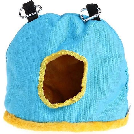 Niche suspendu pour oiseaux, hamac en peluche doux, cachette confortable pour perruches et conures, taille M, idéal pour cage d'oiseau.
