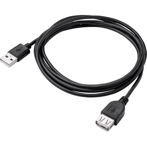 Akyga Câble USB USB-A mâle, USB-A femelle 1.80 m noir AK-USB-07 (1/4)