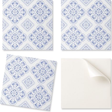 Baldosas de vinilo autoadhesivas con estampado de elegante dise帽o decorativo, 9x30x30 cm.