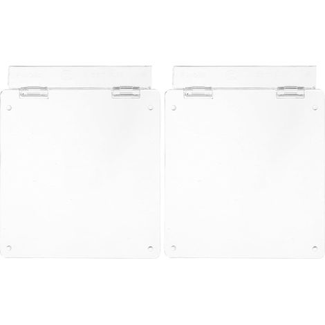 Lot de 2 couvercles de Verrouillage pour Thermostat - Protection inviolable pour Thermostat - Boîtier de Protection Transparent - Couvercle Mural pour contrôleur de climatisation (systèmes (1/5)