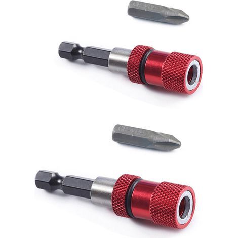 2pcs Magnétique Porte-embout avec Butée de Profondeur de Vis Réglable 1/4\\ (1/5)