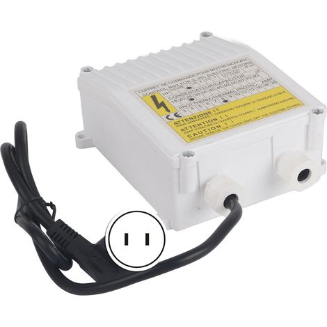 Boîtier de commande de pompe pour pompes à eau domestiques submersibles pour puits profonds (0,75 kW/1 CV, 40 µF 18 A, prise standard américaine, 110 V), avec contrôleur de disjoncteur de protection t (1/5)