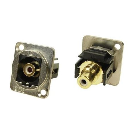 Adattatore da pannello RCA Presa a RCA Presa Bianco Adattatore incasso CP30231M Cliff Contenuto: 1 pz.