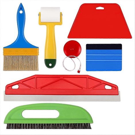 Kit de peinture pour papier peint – Outil de pose pour peintre, accessoire de décoration murale, set complet pour application de revêtement mural (1/5)