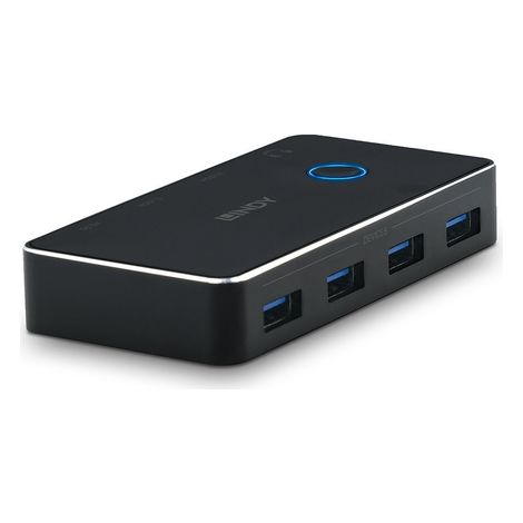 Hub USB-C Lindy de 5 Gbit/s, negro, 100x50x16,4 mm (1/5)
