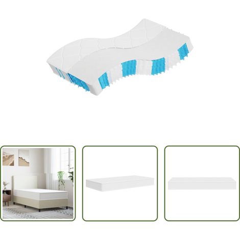 vidaXL Soutien du dos - Matelas à ressorts ensachés dureté moyenne 100x200 cm (1/5)
