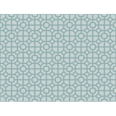 papier peint géométrique bleu gris - Sanders & Sanders (1/2)