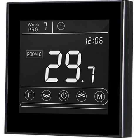 Thermostat Connecté WiFi Programmable Chaudière Gaz Régulateur de Température Affichage LED Écran Tactile Rétroéclairage Commande à Distance Fonction Anti-gel Remplacement Pour Tmall Genie/Amazon Echo (1/2)