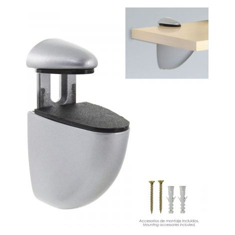 Support d'étagère Pelican réglable 1/20 mm. Chrome mat (1 pièce) (1/2)