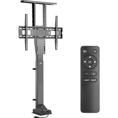 Soporte elevador eléctrico para TV Maclean MC-866, universal, ajustable, de 37" a 65", con control remoto (1/5)