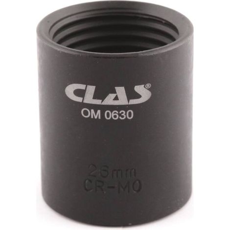 Douille filetage inversé 26mm L.38mm 1/2" Cr-Mo - SA 0653 - CLAS Equipements