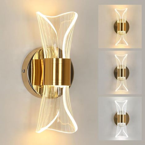 Applique da parete per interni a LED dimmerabile da 12 W, lampada da comodino dal design moderno, applique da parete in acrilico (1/4)