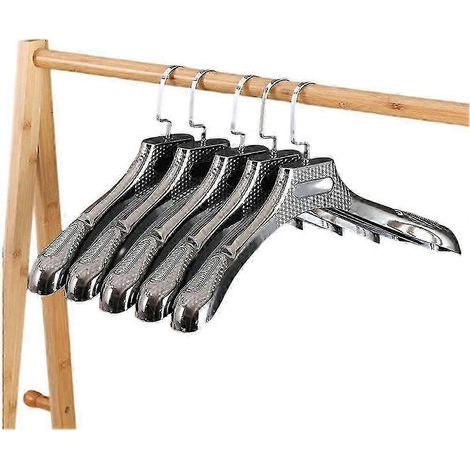 Non-slip Golden Clothing Store Hanger Plastic Clothes Hanger Clothes Rack Trouser Rack Men's Women's Pants Clip Adult Clothes Support (1/5)