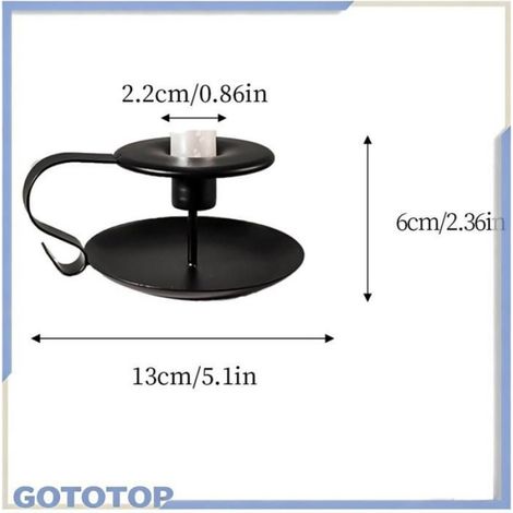 Bougeoir - Fer - Rétro - Portable - Pour Bougie Pilier - 4 Pièces - 12 x 12 x 25 cm (1/5)