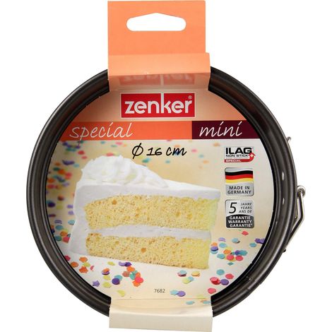 Zenker Stampo Tortiera Apribile con cerniera Mini Size Ø 16cm, in Carbon Steel con Rivestimento antiaderente, Linea Special mini(colore: nero), quantità: 1 pezzo (1/5)