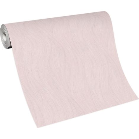 BRICOFLOR Papier Peint moderne rose Papier Peint intissé pour chambre, salon & plus Tapisserie à rayures rose pour salle de bain (1/4)