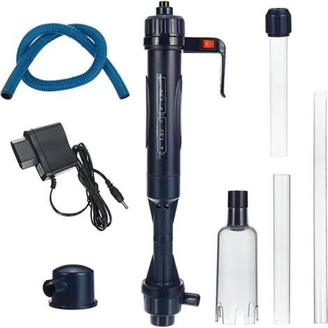 Aquariumreiniger, elektrische Pumpe, ausziehbarer Schlauch, einstellbare Durchflussrate, Kiesabsaugung (1/4)