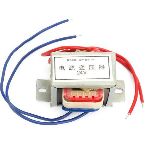 Transformateur de puissance unique, tôle d'acier au silicium basse fréquence 220 V-24 V, transformateur sûr 12 W 50 Hz, noyau de type EI pour (1/5)