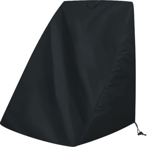 Funda para carrete de manguera, funda para carro portamangueras, 66 x 33 x 88 cm, lona protectora, tejido Oxford, impermeable, resistente a los rayos UV, con cordón ajustable, color negro. (1/5)