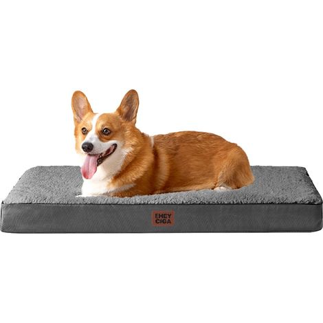 Panier Chien Orthopédique Grande Taille Déhoussable Lavable Gris (1/5)
