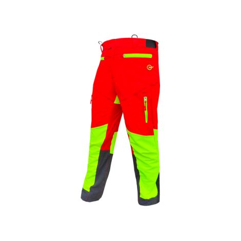 Pantalón de trabajo técnico 100% elástico rojo/amarillo S