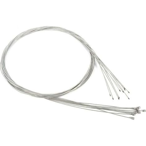 Cable De Derailleur - Acier Galvanise - Pour Systeme De Changement De Vitesse Velo - 2 M - 10 Pieces (1/5)