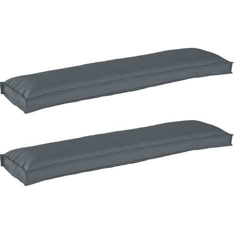 Pallet Kissen Set 2 pcs Anthrazit 150 x 40 x 8 cm Oxford-Stoff vidaXL (1/5)