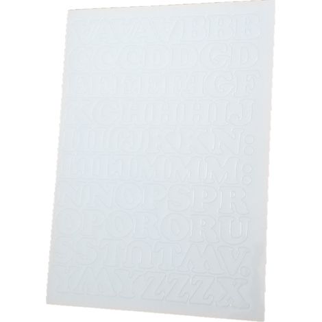 Letras autoadhesivas de lámina de 2 cm, blancas
