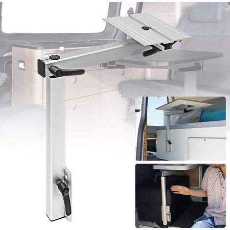 Removable Table Leg RV Accessories Aluminum Alloy 360 Degree Rotation Table Base Mount Adjustable for Rv Caravan Motorhome Yachts