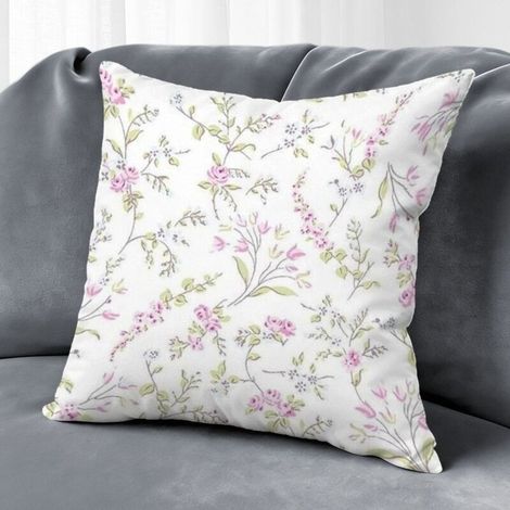 Housse de coussin plantes fleurs vintage, décoration maison,50×50cm (1/5)