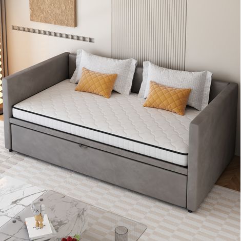 Federkernmatratze 90x190 cm 12 cm gerollt Weiß OKMYHOME (1/5)