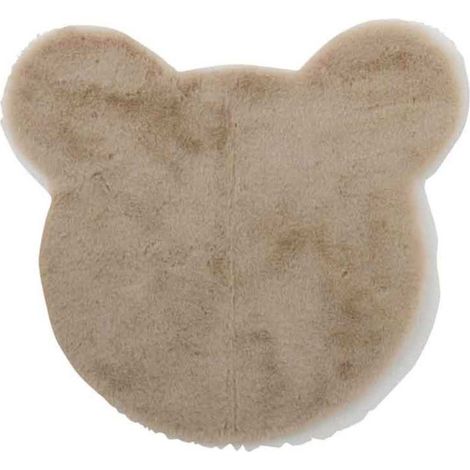 Tapis Déco Enfant "Tête d'Ours" 60cm Beige (1/4)