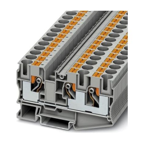 PT 10-twin - Conector pasante gris