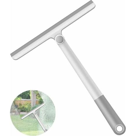 Raclette de douche. raclette en silicone polyvalente à poignée étendue rotative à 360 ° avec pour douche. salle de bain. miroir. nettoyage du verre. carrelage. fenêtres (gris) (1/4)