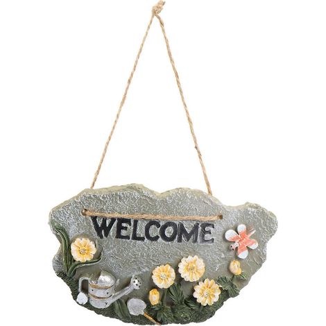 Plaques de porte décoratives en résine à accrocher à la porte d'entrée, idéales pour les amateurs de jardinage, 1 jeu. (1/3)