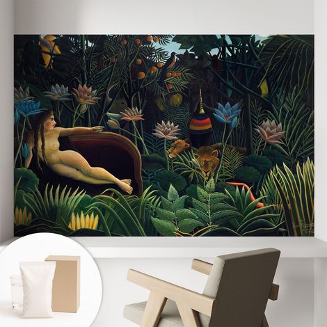Papier peint intissé avec imprimé pour décoration intérieure pour rénovation a motif - Colle incluse gratuite Jungle exotique 104x70 cm (1/5)