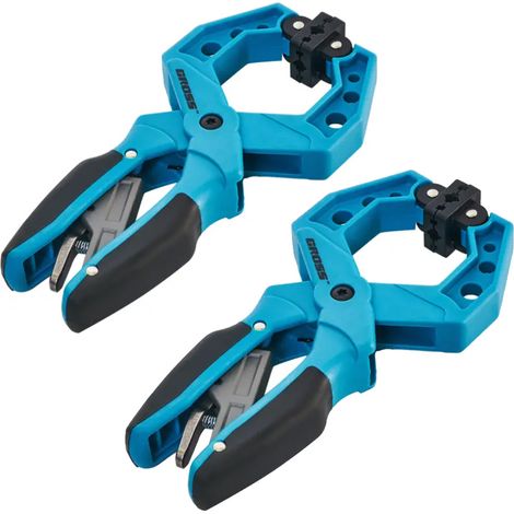 Gross 20803 2.5inch/58mm Locking Clamp with plastic body and toothed locking mechanism - Twin Pack (1/5)