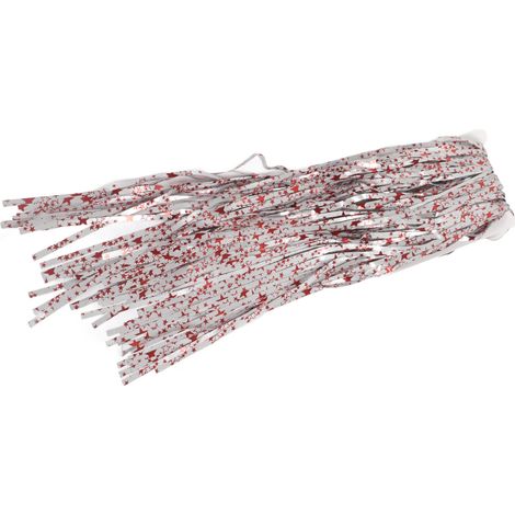 Rideaux à franges (5 pièces) - Motif pentagramme argenté mat - Décoration de fête - 1 x 3 mètres (1/5)