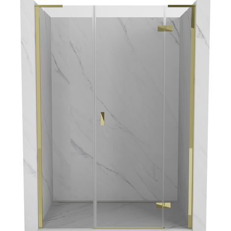 Mexen Mist-H L Duschtür nach rechts öffnend 140 cm, transparent, gold - 8A5L-140-001-50-00-P (1/5)