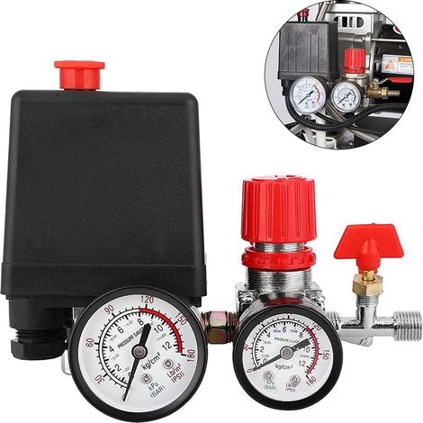 Valve de pressostat de compresseur d'air, régulateur de pression, petit manomètre en plastique, Oi-FRIS