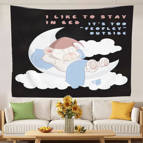 Tapisserie murale bohème amusante pour la décoration de la chambre à coucher. 150x130cm (1/5)